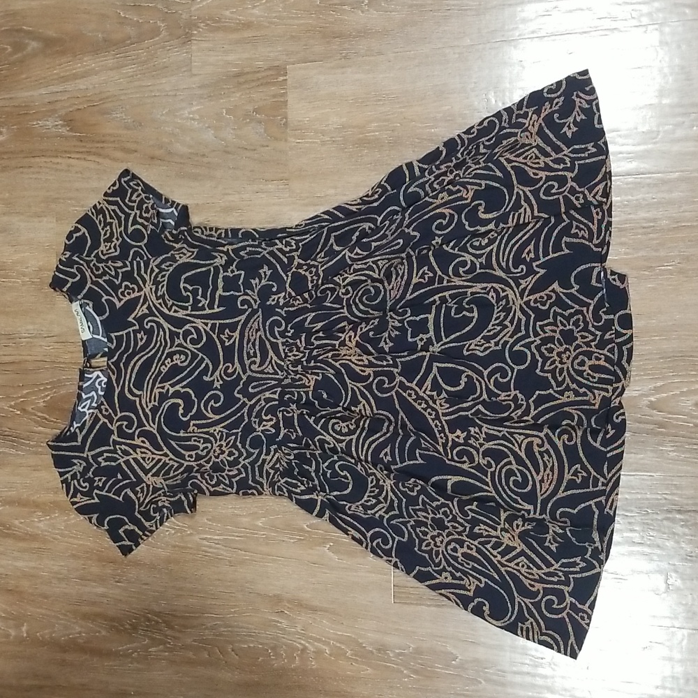 (6) Sam & Lavi Los Angeles Floral Fit & Flare Colorful Midi Rainbow 100% Rayon